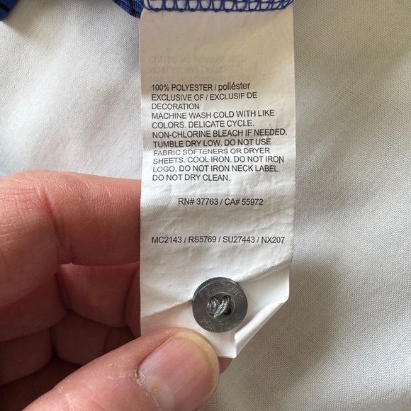 PGA‎ Tour Men's Short Sleeve Striped Golf Polo Shirt Blue Size X-Large Outdoors - Picture 8 of 13